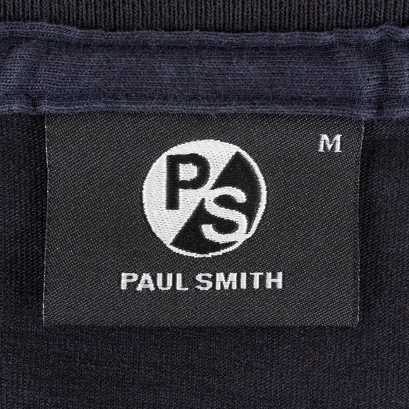 Paul Smith Organic Cotton Zebra Logo T-Shirt Men's Medium Black - Picture 4 of 6